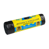 Крепакоф мешки для мусора с завязками 30л (20 шт.) 10мкм