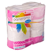 Туалетная бумага Панорама Classic eco, белая, двухслойная, 4 шт/уп