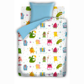 Комплект постельного белья, бязь, 1-спальный, 100% хлопок