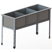 Ванна моечная Классик, трехсекционнная